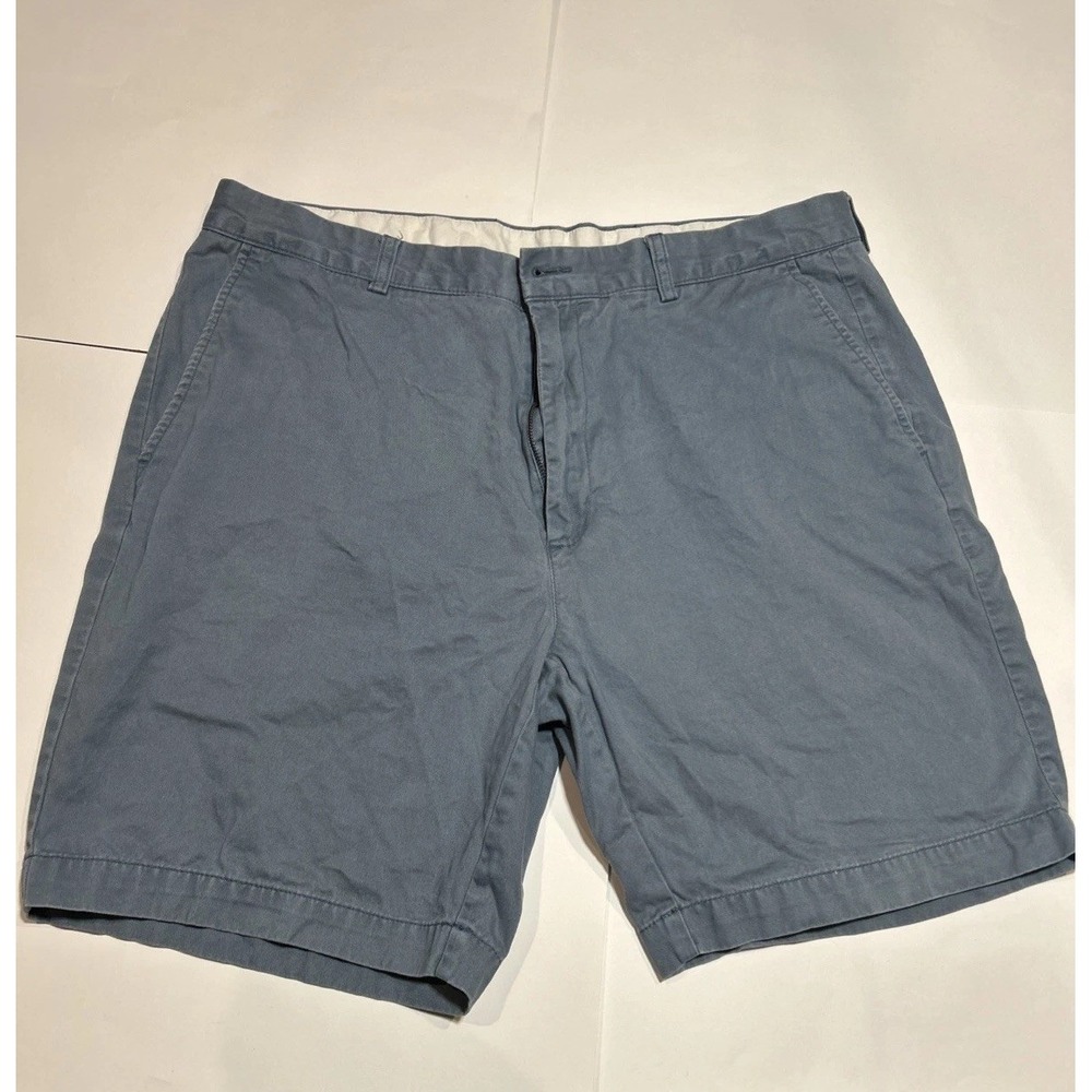 Round tree & Yorke flat front blue grey chino shorts, Men 40